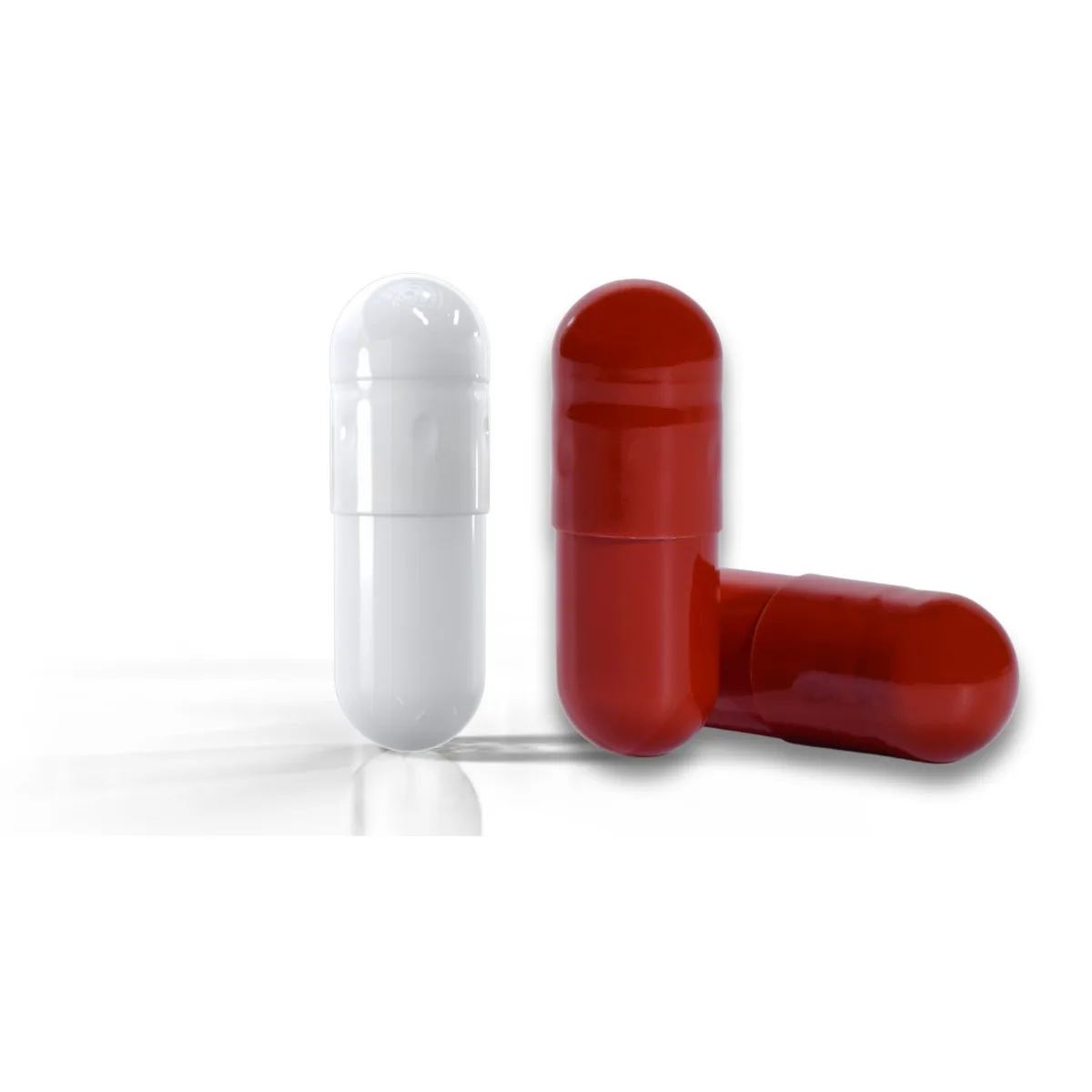 White and red capsules